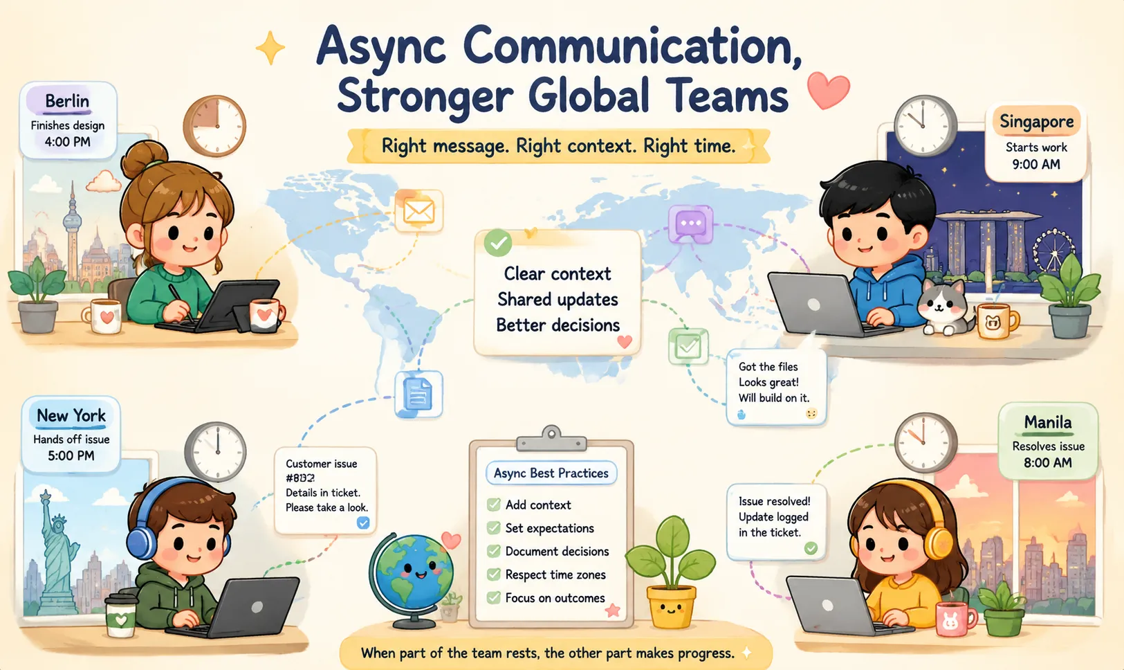 The Ultimate Guide to Asynchronous Communication for Global Distributed Team